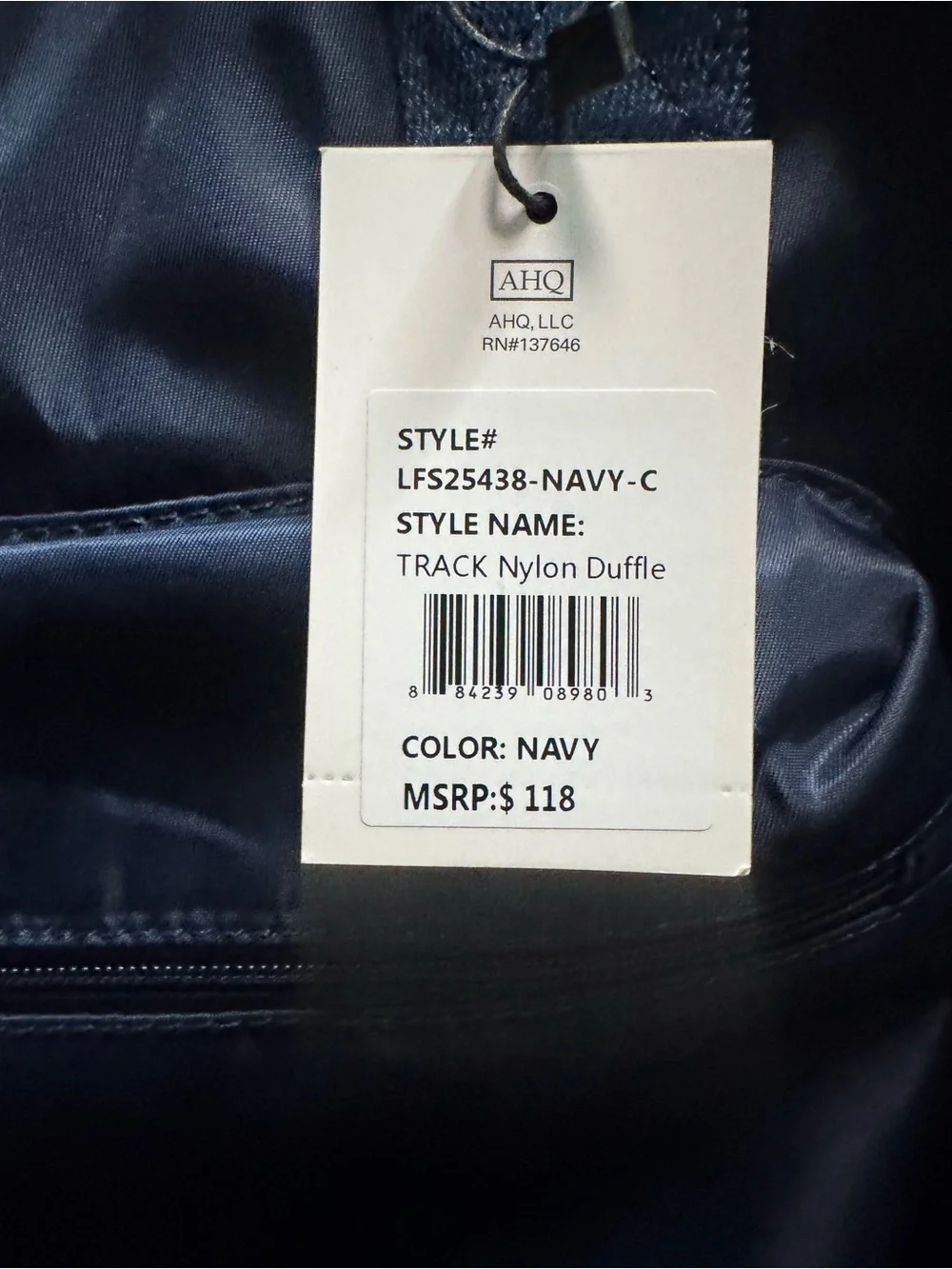 London Fog Navy Weekender Duffel Bag